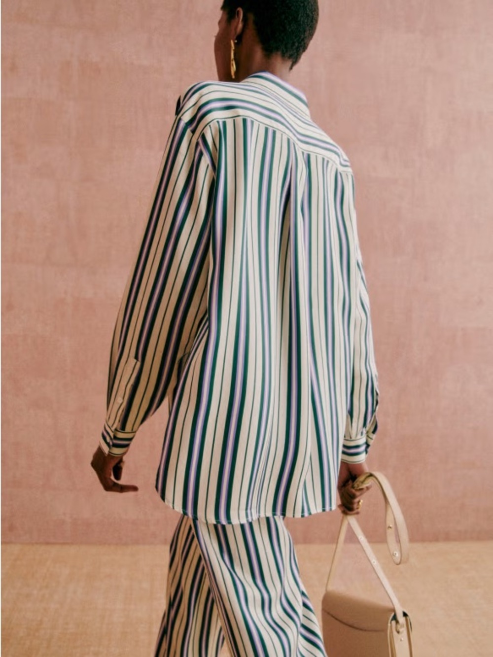 Sezane Max Green & Lilac Stripes - Picture 3 of 7